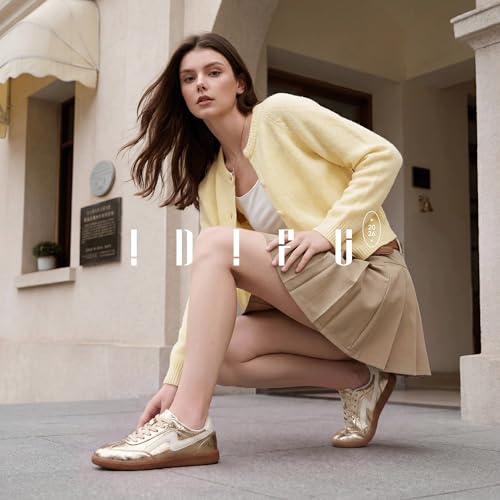 Image of IDIFU Womens Fashion Sneakers Comfortable Cute Casual Tennis Shoes | Non Slip Memory Foam Lightweight Trendy Retro Sneakers