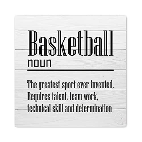 Decoration murale basketball bois 30cm pour salon moderne chic