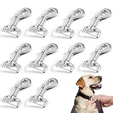 Modixun 10 ganchos giratorios, clips de bandera de metal de aleación de zinc resistentes para cuerda de asta de bandera para sostener bandera, cierre de clip de correa de perro, accesorios de collar