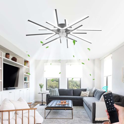 90cm �z���C�g ���_�� �T�C�����g �V�[�����O�t�@�� ���C�g�t�� 6�i�K���x���� �A�v��/�����R������ ���o�[�V�u�� DC���[�^�[ LED �Q��/���r���O���[���p - �u���b�N