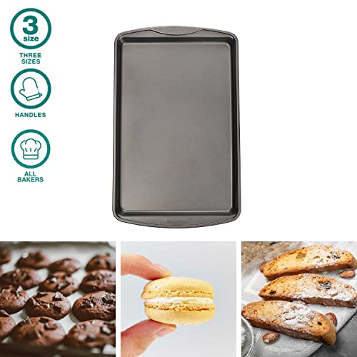 Baker\'s Secret Nonstick Cookie Sheet 13\" baking area, Carbon Steel Small Size Cookie Tray with Premium Food-Grade Coating, Non-stick Cookie Sheet, Bakeware DIY Baking Accessories - Classic Collection - Thumbnail 4