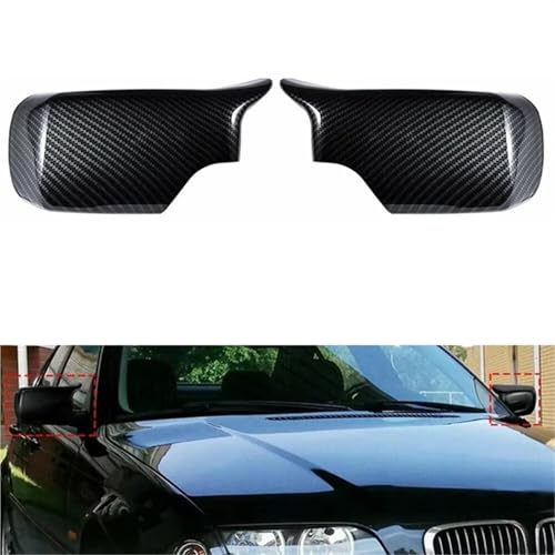 Couvercle rétroviseur BMW E46 E39 pour masquer rayures style carbone - 6