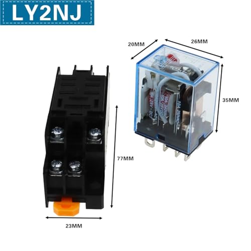 Relais LY2NJ DC 36V DPDT 8 broches avec socle pour circuit électrique