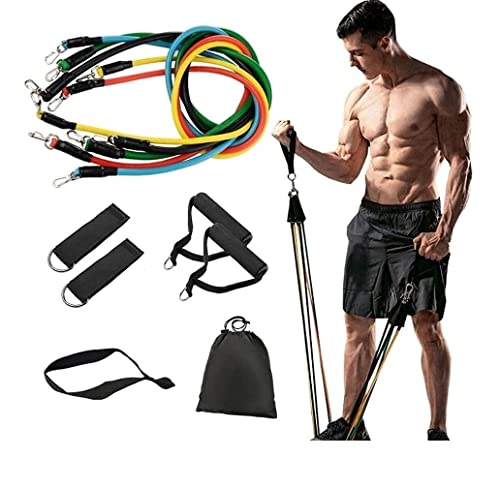 SPIRO Resistance Tube with Foam Handles, Door Anchor for Exercise & Stretching, Suitable in Home & Gym Workout for Men & Women-Multi Resistance (B0CK4HK64T) Amazon Price History, Amazon Price Tracker