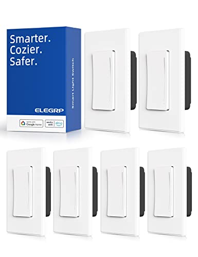 ELEGRP Smart Dimmer Light Switch DTR10, Single Pole Setup, 2.4GHz
