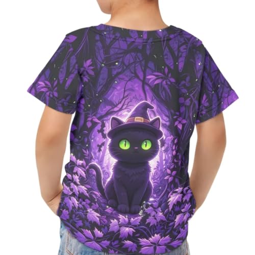Image of Xhuibop Kids Tshirts Girls Boys 3-16 Years Summer Clothes for Teens Loose Fitting Tops