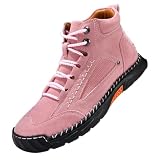 Men's Handmade Leather Work Boots Wide Toe Box...