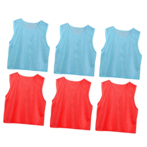 GANAZONO 6 Peças Camisa Esportiva Masculina Vôlei Futebol Regata Malha Pinnies Jovens Crianças Camis