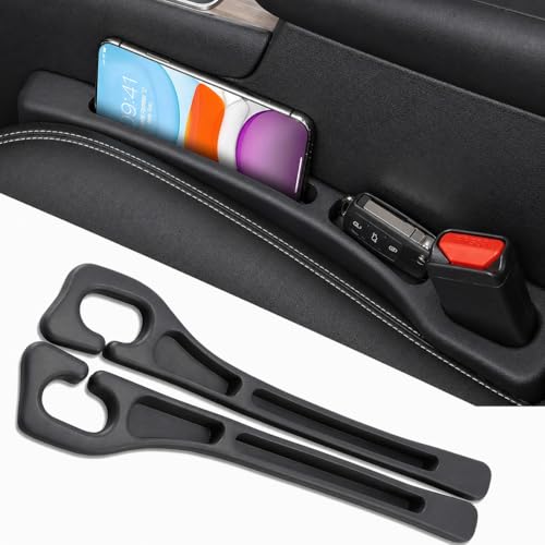 Orvifuly 2PCS Car Seat Gap Filler and Organizer Universal Console Catcher Fill The Gap Between Seat and Console Anti-Drop Organizer | Suitable for Most car Models.Black