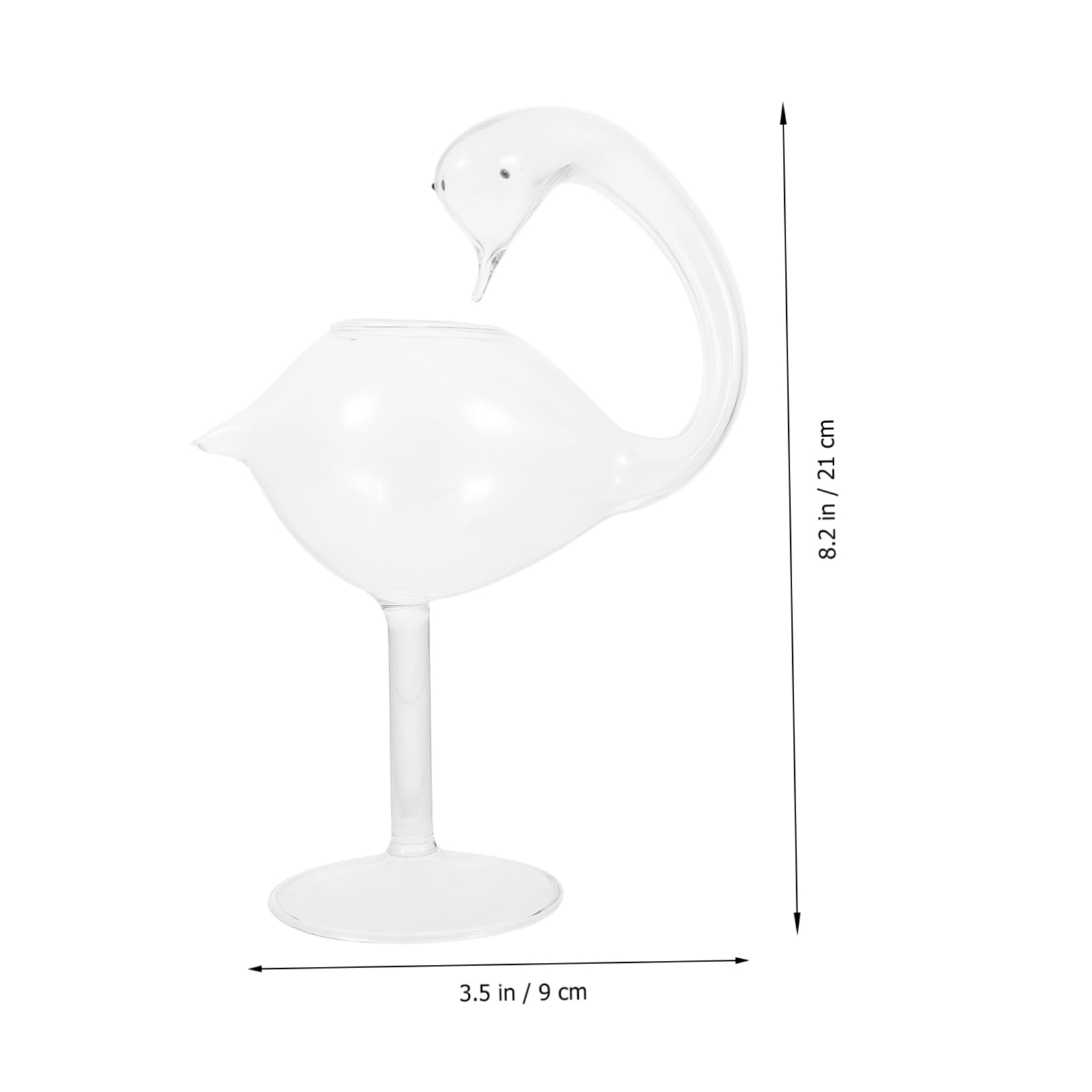 COLLBATH Creative Swan Shape Cocktail Glasses Elegant Martini Glasses for Mojito Stylish Bar Drinkware for Parties Celebrations High Grade Glass Comfortable Touch