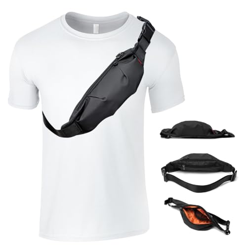 Borsa a tracolla da uomo, piccola borsa da uomo, donna e uomo, tasca sul petto, borsa a tracolla,...