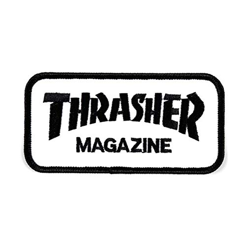 THRASHER Logo Patch Black White