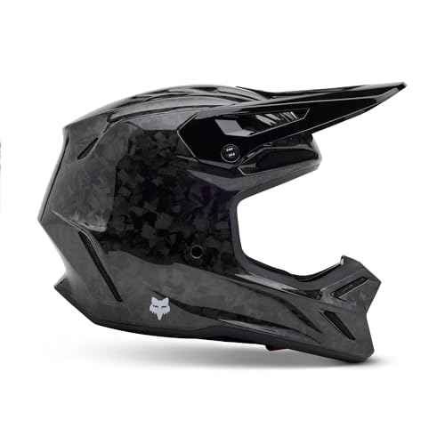 Fox V3 RS Carbon SOLID Black S Helmet