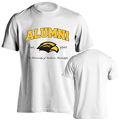 Southern Miss Golden Eagles Alumni Arch Proud Graduate Arch White XL T-Shirt