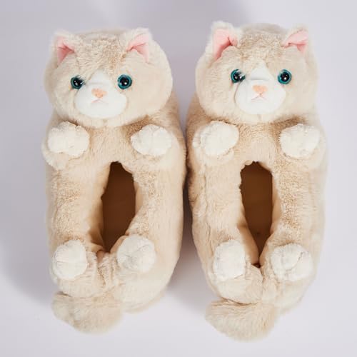 Image of Kids Animal Slippers, Soft Fuzzy Cozy House Shoes
