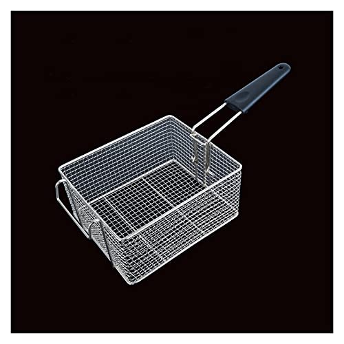 Deep Frying Basket Densified Mesh Filter Skimmer Spoon Stainless Steel Solid Skimmer Basket With Long Handle Suitable for Daily Frying Steaming and French Fries Frying Net