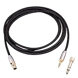 HUALEU 6FT 3.5mm Replacement Cable for AKG K240/K240S/K240MK II / K702 / K271s /K182/K175/K181/K371/Q701 Headphones,HiFi Replacement Cable 1/4 Cable Aux Cord Replacemen Headphones Audio