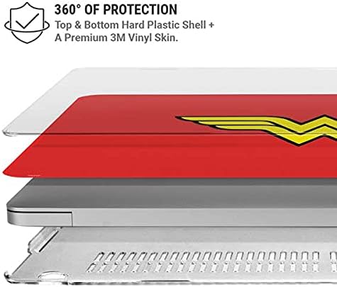 Skinit Case + Skin Compatible with MacBook Pro 15in (2016-19) - Officially Licensed Warner Bros Wonder Woman Official Logo Design