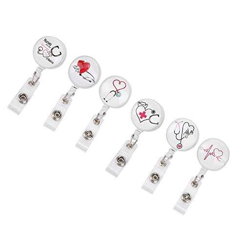 Porte-badge rétractable clip enrouleur de badge ID pro et accessoires de carte d'identité 6x