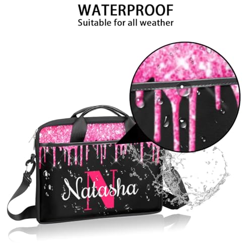 Personalized Glitter Laptop Bag Case Briefcases for Women, Custom Gift Computer Cases for Laptops, Tablet Shoulder Bag3