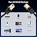 J&D Cat 8 Ethernet Cable, High Speed 40 Gbps 2000 Mhz 26AWG with Gold Plated RJ45 Connector, S/FTP Network Cord Compatible for Gaming PC PS5 Xbox Modem Router, 1.5 ft