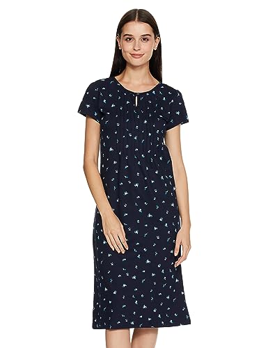 Image of Amazon Brand - Eden & Ivy Women Cotton Knee Length Regular Fit Nighty