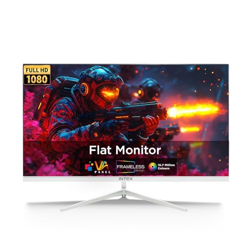 Image of Intex 24 Inch Flat Gaming Monitor | Full HD 1080p | 120Hz Refresh Rate | VA Panel | Frameless Design | Built-in Speakers | HDMI & VGA | Ideal for Gaming & Work