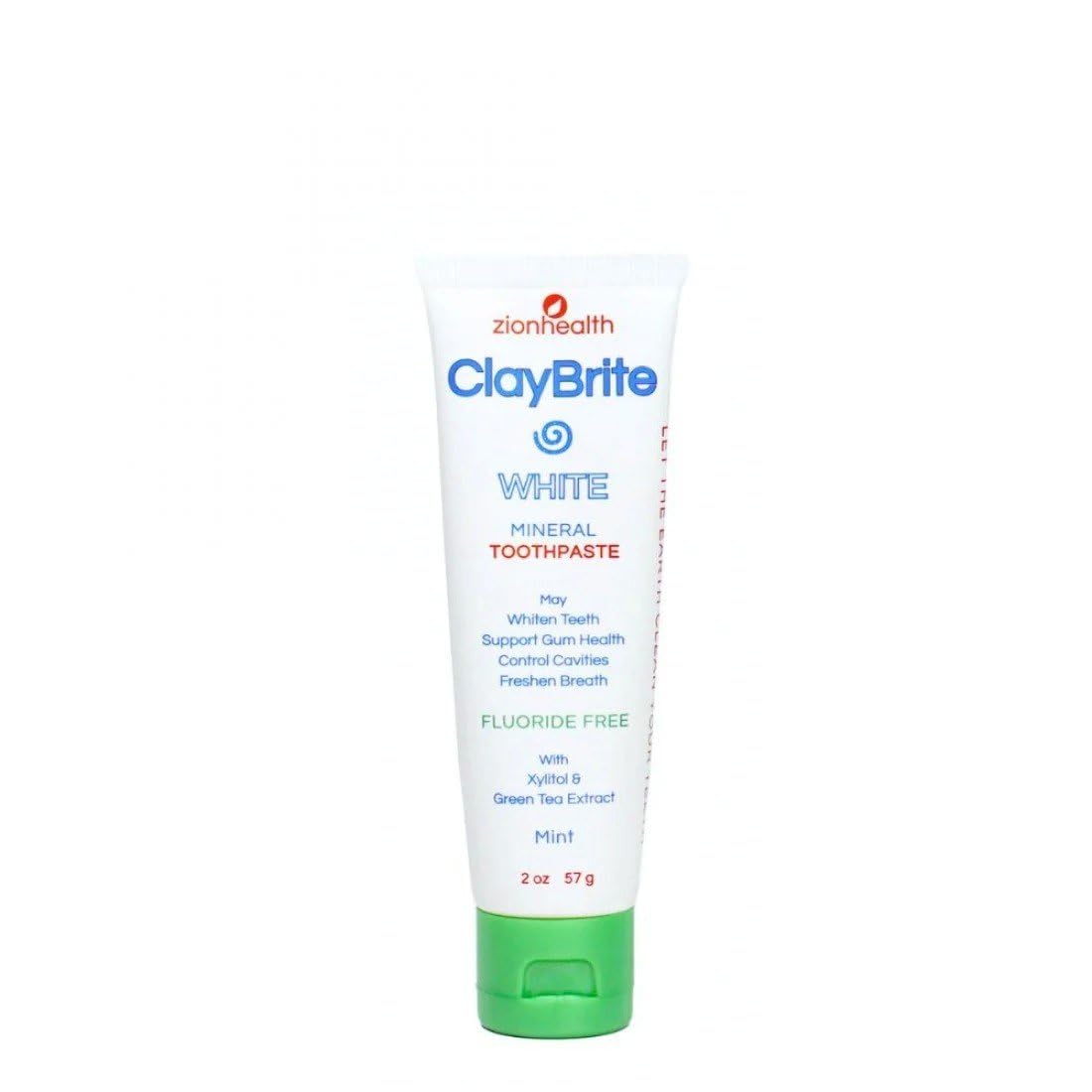 Claybrite White Toothpaste Zion Health 2 oz Paste