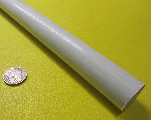 FRP Fiberglass Round Rod - 1/8 Inch Thick, 5 Feet Long, White (5-Pack = 25 Ft Total)