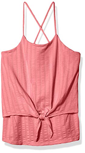 Speechless Tie Front Tank Top Rose