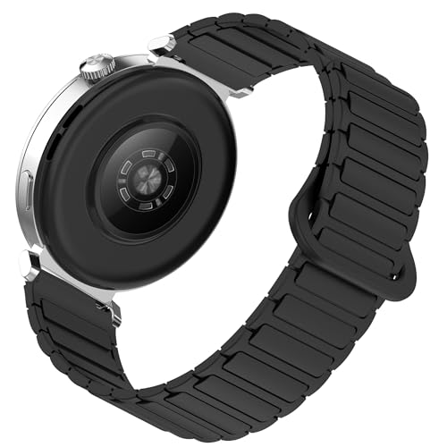Lamshaw Correas de Compatible con RUXINGX 1,83" SmartWatch,Correas-Correa Deportivas Magnético Silicona Suave de Repuesto para Mujeres y Hombres (Negro)