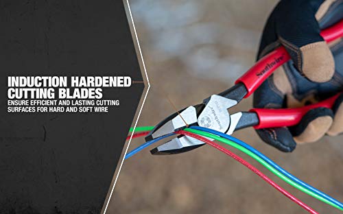 Southwire Tools & Equipment SCP9D 9-Inch High-Leverage Side Cutting Pliers with Dipped Handles - Image 4