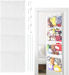 Over Door Storage Teddy Hammock Toy Storage Net Soft Toy Hammock For Stuffed Animals Door Hanging Storage Organiser Stuffed Animal Storage Over The Door Organiser For Bedroom Bathroom Nursery Kid Room