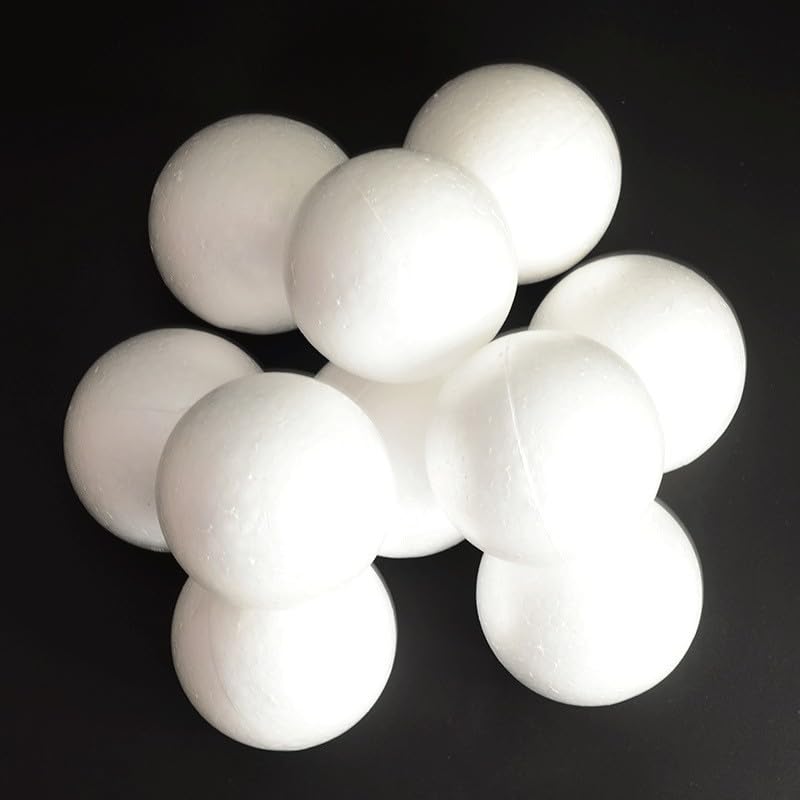 zalati Modelling Ball 6pcs Foam Snowman Sphere for Kids Modeling DIY Art Craft - 4 cm, 6pcs 4cm - Image 4