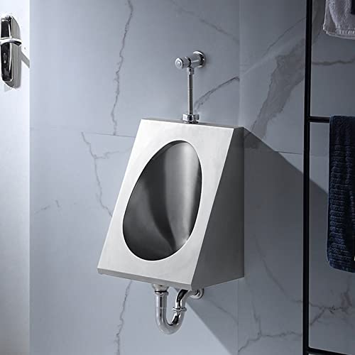 OTQEFTN Wall-Mounted Stainless Steel Men's Urinal, Automatic Integrated Induction Bathroom Toilet Urinal, Used in Bars, Hotels, Schools Public Toilet Urinal