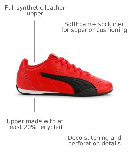 Image of PUMA Kids Boys Catch Lace Up Sneakers Shoes Casual - Red