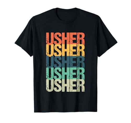 Usher - Rétro Usher Job Taker Ticket Taker drôle Dire Cool Usher T-Shirt