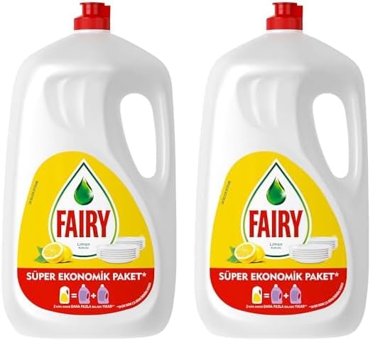 Fairy Süper Ekonomik Paket Sıvı Bulaşık Deterjanı 2600 ml Limon Kokulu 2li paket