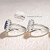 FANCIME-Birthstone-Rings-for-Women-Sterling-Silver-Created-Sapphire-Rings-Opal-Rings-Princess-Diana-Inspired-Statement-Engagement-Ring-Fine-Jewelry-for-Women-Size-56789 FANCIME Birthstone Rings for Women Sterling Silver 2.6ct Created Sapphire Rings Princess Diana Inspired Statement Engagement Ring September Birthstone Fine Jewelry for Women Size 9