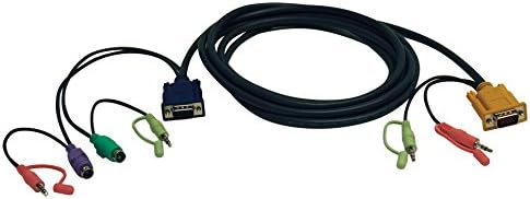Tripp Lite 10-Feet VGA/PS2/Audio Combo Cable Kit for B006-VUA4-K-R KVM Switch (P757-010)