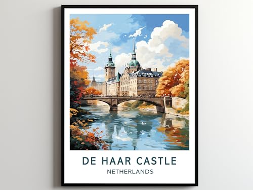 De Haar Castle Travel Print Wall Art De Haar Castle Wall Hanging Home Décor De Haar Castle Art Lovers Netherlands Art Poster 2