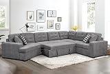 THSUPER 149'' Oversized Large Sectional Sleeper Sofa...