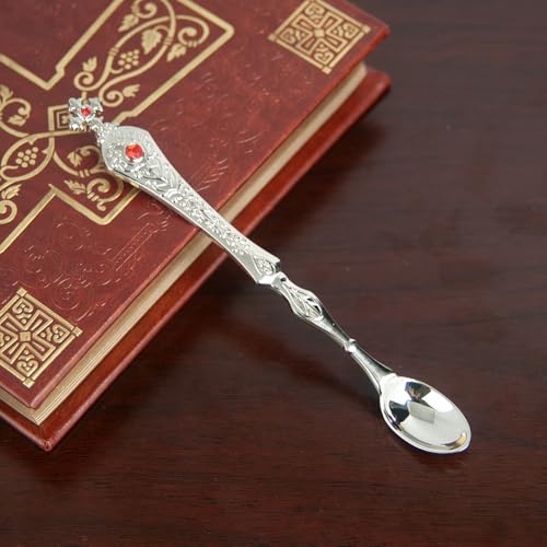 image for RZRHMUHN Orthodox Zinc Alloy Ritual Spoons – Elegant Cross Design, D