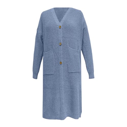 Pull long ample style cardigan ouvert tricot doux fluide gilet - 3