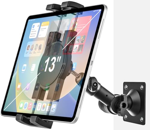 Tablet wall mount with 360° adjustable arm