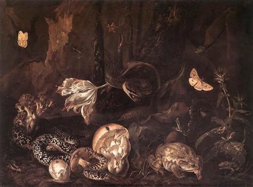 Art Tableau Nature Morte d'Otto Marseus Van Schrieck toile 60x90cm
