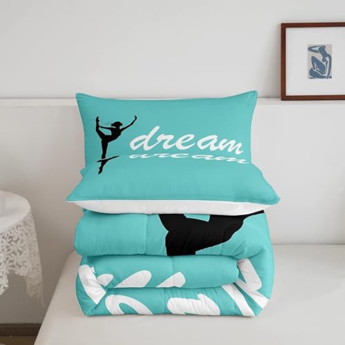 Image of Feelyou Gymnastics Comforter Set Toddler Size Bedding Set for Women