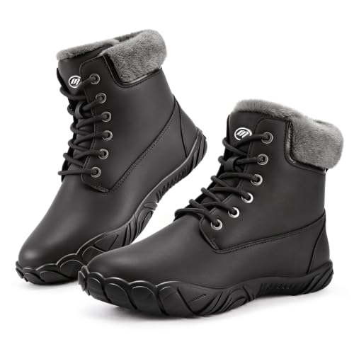FANGARDEN Winter Boots for Women Men Winter Warm Anti Slip Leather Shoes - image 1