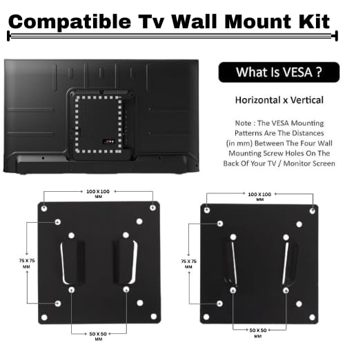 Image of LCD-TV Wall Mount Kit Varient, Universal Heavy Duty Wall Mount Bracket Supports for 14-27 Inch LCD-TV | Secure Wall Mount Stand Kit | VESA Compatible