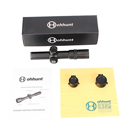 ohhunt 4.5x24E Compact Rifle Scope 1/2 Half Mil Dot Reticle Second Focal Plane Include 20mm Picatinny Mount